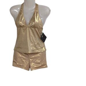 Newport News Gold Top With Boy Short Bottoms. 8